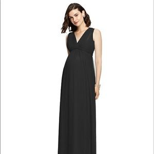 💥Brand new💥 Dessy Collection Chiffon knit vneck maternity dress size 18L black